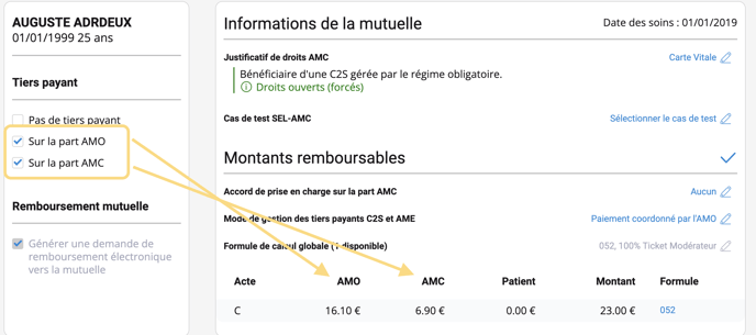 Etape Tiers payant C2S