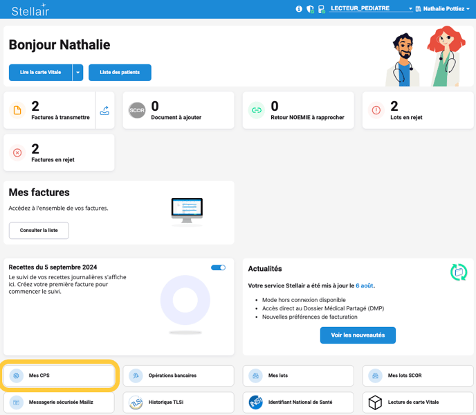 Tableau de Bord - Mes CPS