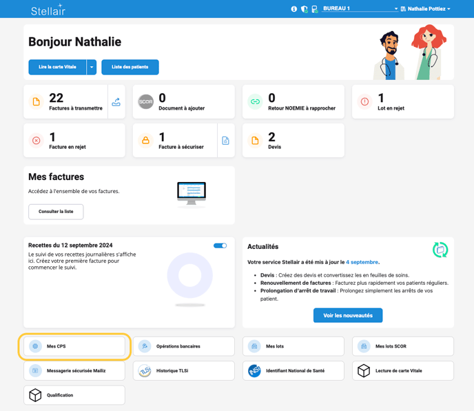Tableau de bord - Mes CPS